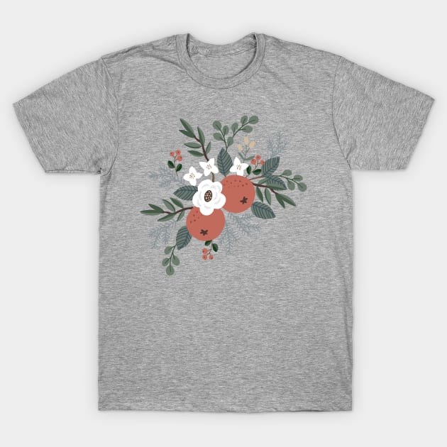 Christmas Bouquet T-Shirt by JunkyDotCom